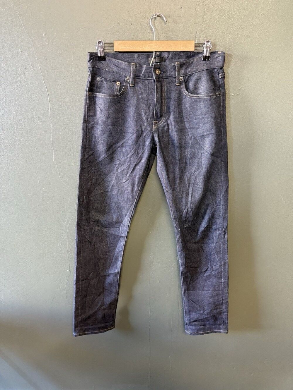 Uniqlo Mens Blue Denim Straight Leg Jeans Size 30 x 32